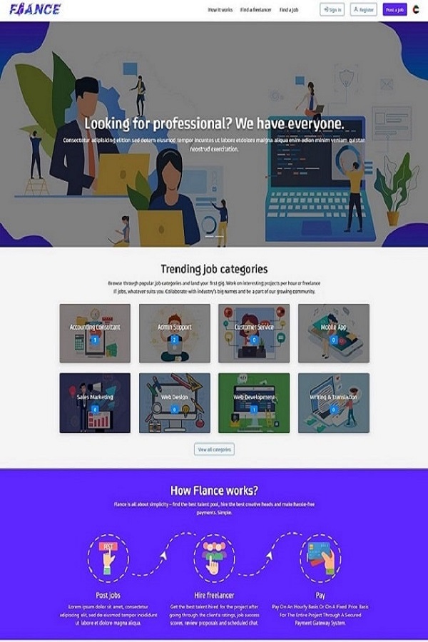 Flance - Freelancer Clone Website